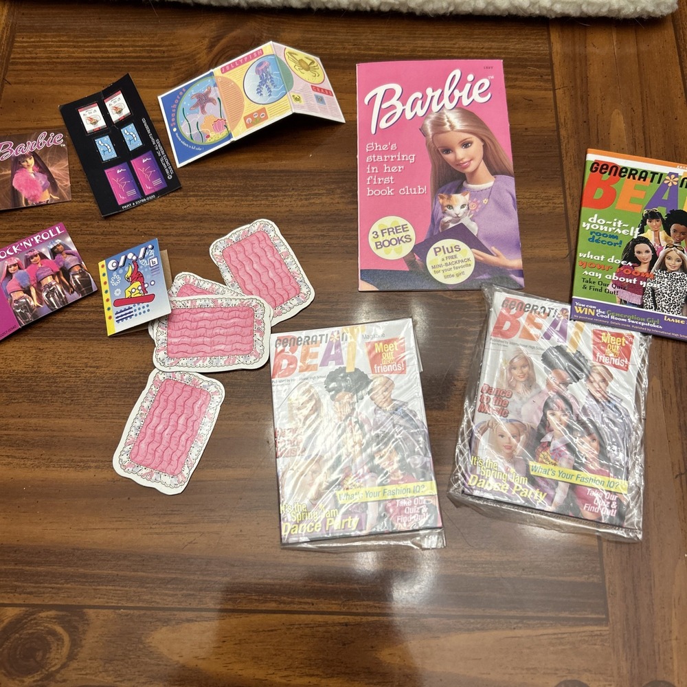 Lot Of Cardboard BARBIE Accessories Best Magazines